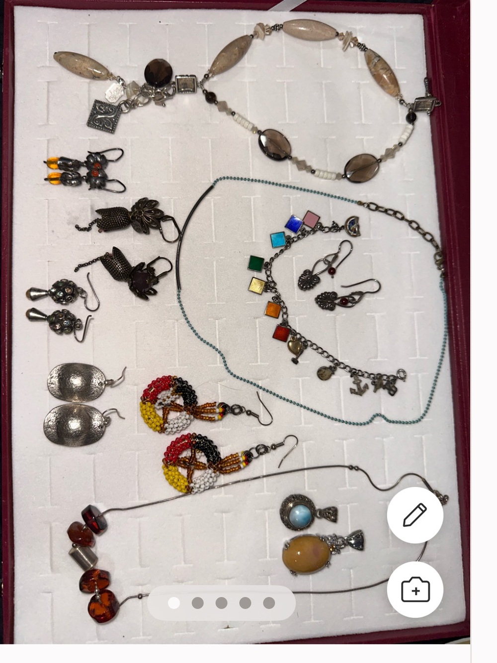 80s Tres Jolie sterling Silver, Natural Gemstones $ Handmade Native American